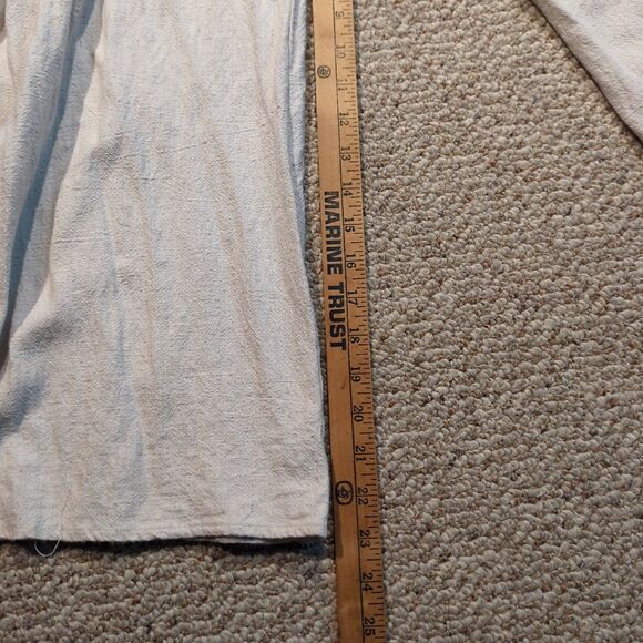 Kori Overalls Womens Small Wide Leg Pockets Tan Linen Blend Relaxed Boho - Picture 2 of 8